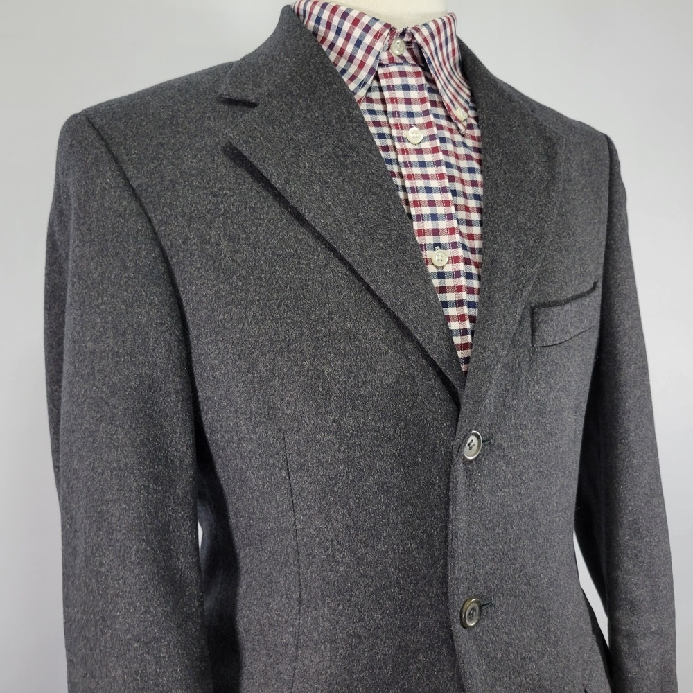 Gianfranco Ruffini Men's Sport Coat Blazer Flannel Gray Silk Wool Cashmere 38R - Picture 9 of 16
